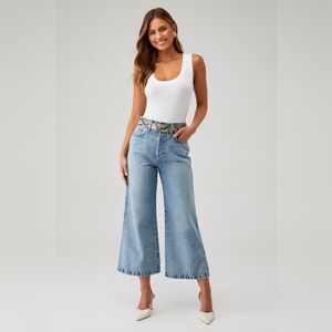 Favorite DaughterThe Masha Super High Rise Wide Leg Crop Jeans Size 27